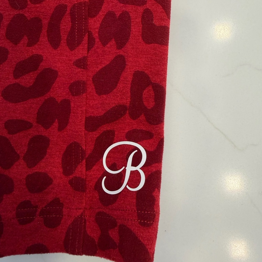 Bombshell Sportswear Red Leopard Print Leggings - Picture 2 of 3